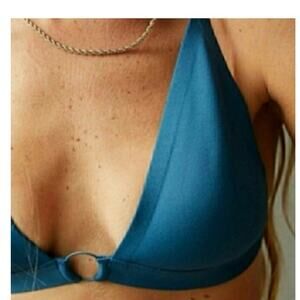 Free People Oh Scuba Midnight Cowboy Bralette Blue size Small